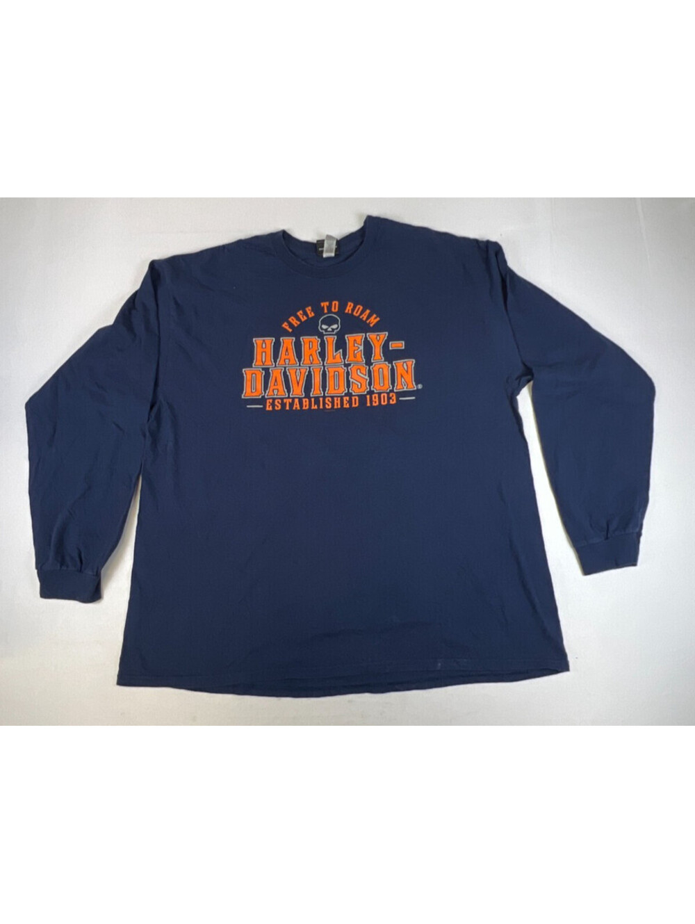 Harley-Davidson Fort Lauderdale Long Sleeve T-Shirt Men 2XL Navy Blue